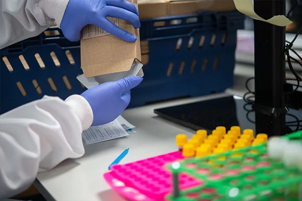 Opening STI blood samples from home test kit